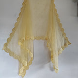Yellow dupatta in organza fabric. Indian dupatta for women salwar kameez or lehenga dupatta chunni - Neel Creations By Saanvi