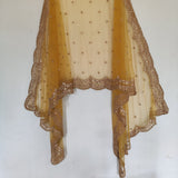 Yellow Golden Indian Dupatta. Tradition dupatta, Long net embroidered scarf, Punjabi dress dupattas for lehenga | Dupatta - Neel Creations By Saanvi