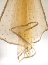Yellow Indian Dupatta party wear | Long net embroidered scarf | Punjabi dress dupattas with embroidery for lehenga | Dupatta - Neel Creations By Saanvi