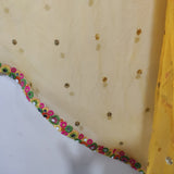 Yellow Net dupatta with mirror border | Indian dupatta | Bridal wedding veil scarf for women girls - Neel Creations By Saanvi